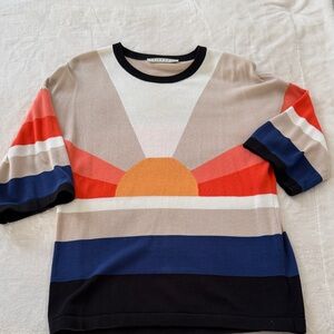 Trina Turk Black and Cream Sweater